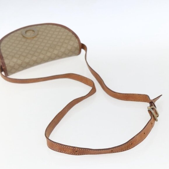 Authentic CELINE Macadam Canvas Shoulder Bag PVC Beige Gold - Picture 14 of 16